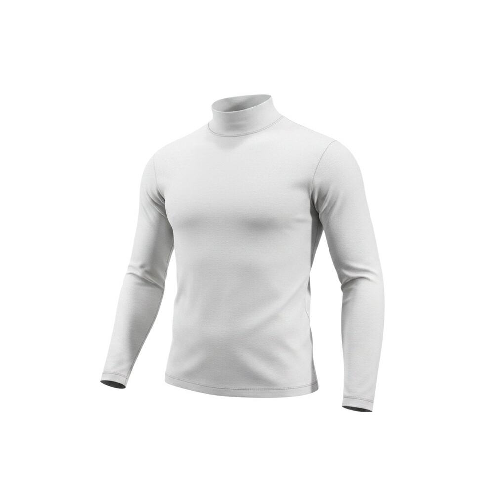St. John's Bay Men's Mock Neck Long Sleeve Shirt White Size M